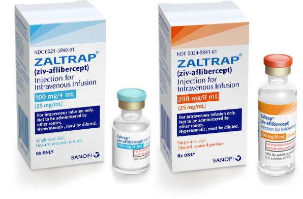 ZALTRAP Packaging and Vials for intravenous infusion only.